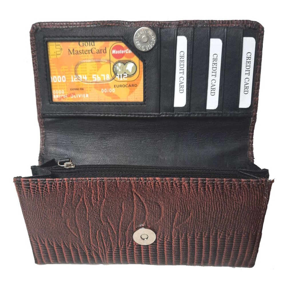 Genuine Cowhide Leather Ladies Wallet / Hand Purse #7462 L